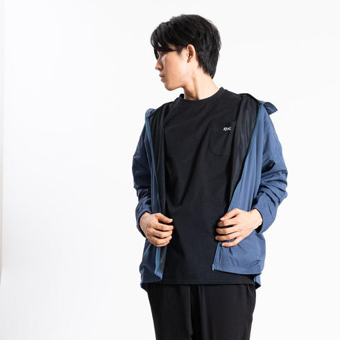 【日本製】 tシャツ メンズ 半袖 オーガニックコットン 綿100% クルーネック ワンポケット 刺繍 無地 ホワイト(FL24SS-004-wh)