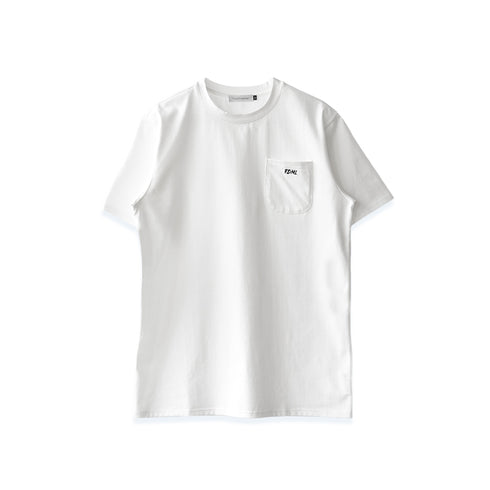 【日本製】 tシャツ メンズ 半袖 オーガニックコットン 綿100% クルーネック ワンポケット 刺繍 無地 ホワイト(FL24SS-004-wh)