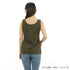【日本製】 タンクトップ レディース インナー 吸水速乾 UVカット 無地 クルーネック エコ素材 カノコ カーキ(FL24SS-006-kh)
