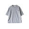 【日本製】 tシャツ メンズ 半袖 ビッグシルエット 吸水速乾 クルーネック ワンポケット 無地 グレー(FL24SS-009-gr)