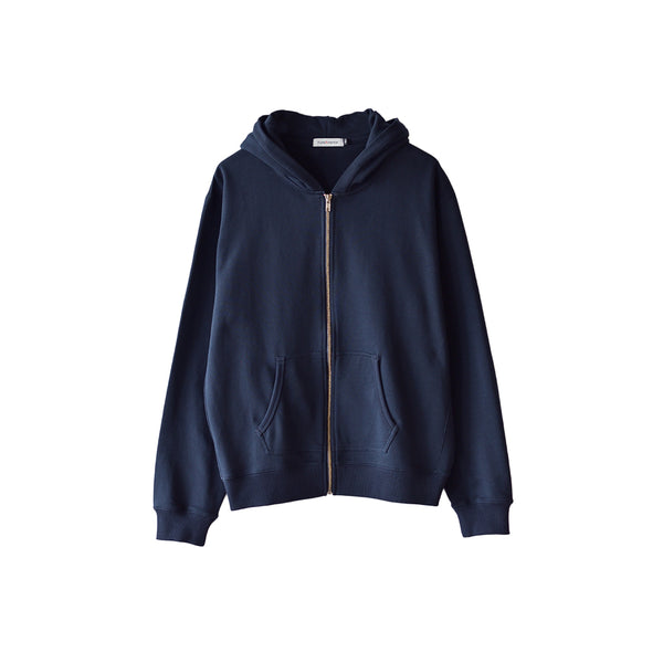 【日本製】パーカー メンズ スウェット フルジップ 裏毛素材 ネイビー(FL25FW-001-na)