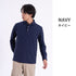ポロシャツ メンズ 長袖 カノコ 速乾 無地 ワイドカラー ネイビー(FL25FW-005-na)