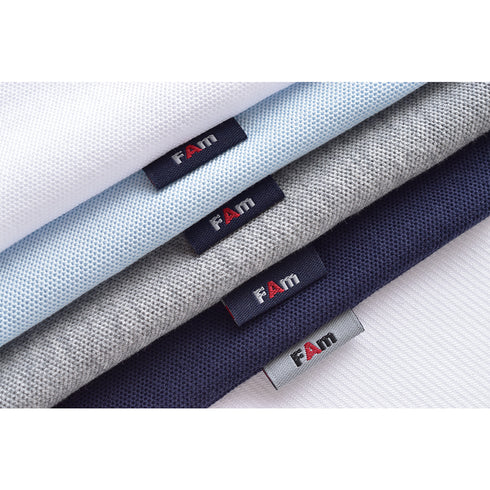 ポロシャツ メンズ 半袖 カノコ 速乾 無地 ワイドカラー ホワイト(FL25FW-006-wh)