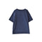 【日本製】パイル生地 tシャツ メンズ 半袖 ゆったりサイズ ボートネック 無地 ネイビー(FL25SS-001-na)