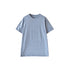 【日本製】 メンズ tシャツ 半袖 ゆったりサイズ クルーネック カジュアル 無地 メランジ ブルー(FL25SS-002-bl)