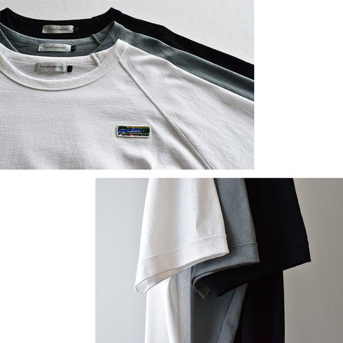 【日本製】tシャツ メンズ 半袖 ラグラン オーバーサイズ クルーネック 無地 ブラック(FL26SS-003-bk)