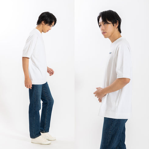 【日本製】tシャツ メンズ 半袖 ラグラン オーバーサイズ クルーネック 無地 ブラック(FL26SS-003-bk)