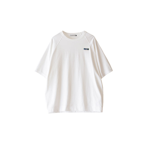 【日本製】tシャツ メンズ 半袖 ラグラン オーバーサイズ クルーネック 無地 ホワイト(FL26SS-003-wh)