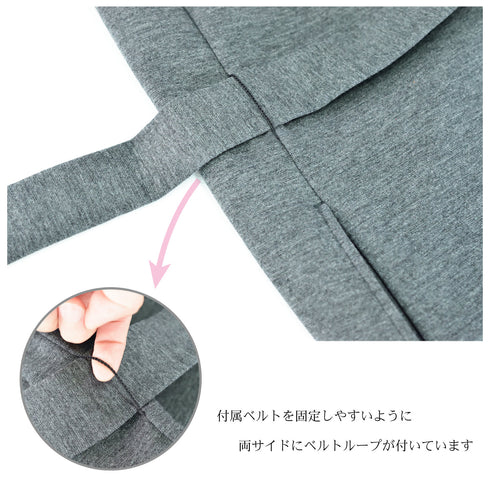 【日本製】 コート レディース フード付き ベルト付き 2way仕様 無地 グレー(FL22FW-006W-gr)