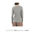 【日本製】 tシャツ レディース 長袖 インナー 薄手 柔らかい ストレッチ 無地 クルーネック グレー(FL22FW-007W-gr)