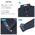 Polo shirt, stand-collar shirt, made from Japanese fabric, sweat-absorbing, quick-drying, easy-care, cotton/polyester, FL22FW-002M, men's