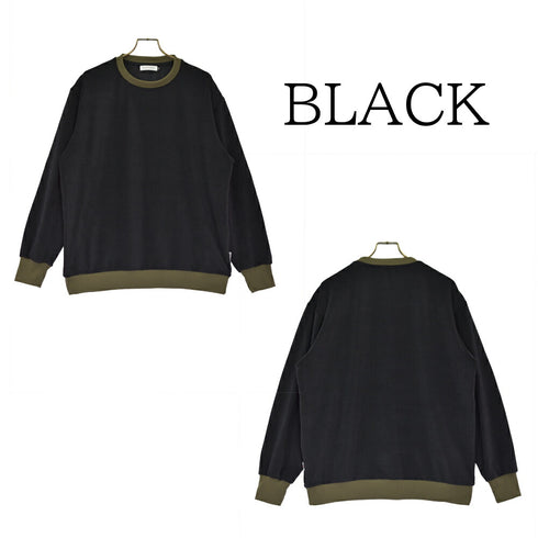 【日本製】スウェット メンズ トレーナー 暖かい 表起毛 クルーネック 無地 グレー(FL22FW-018M-gr)