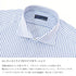 【日本製】長袖 ビジネスシャツ イージーケア ノンアイロン ワイドカラー ロンドンストライプ メンズ ブルー(SNKJ22-022-bl)