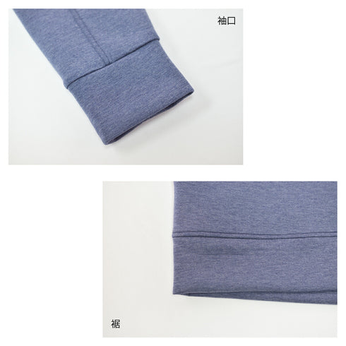 【日本製】 スウェットパーカー メンズ 厚手 フルジップ カイロポケット ダンボールニット チャコール(YMT-002-ch)