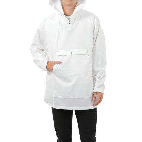 マウンテンパーカー メンズ プルオーバー 長袖 撥水 防風 UVカット ポケット 無地 グレー(FL23SS-008M-gr)