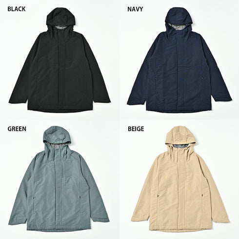 ジャケット ユニセックス 防風 撥水 断熱 3Dエアロジャケット 無地 フード付き ブラック(Makuake-S03-bk)