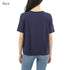 【日本製】 tシャツ レディース 半袖 デザインカットソー ボートネック 軽い イージーケア 綿モダール コットン 無地 ネイビー(FL23SS-0011W-na)