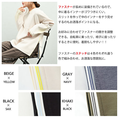 【日本製】 スウェットトレーナー 長袖 プルオーバー 柔らかい UVカット ポケット カイロポケット 無地 ユニセックス YAMITSUKI グレー(Makuake-W04-gr)