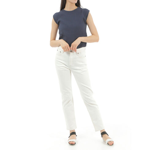 【日本製】 ノースリーブ レディース インナー タンクトップ オーガニックコットン 綿100% 無地 オフホワイト(FL23SS-22W-owh)