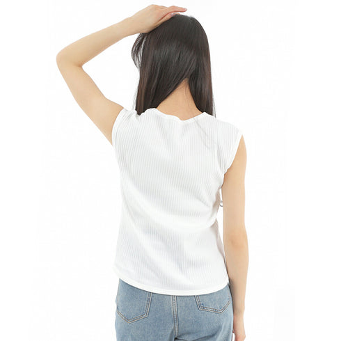 【日本製】 ノースリーブ レディース インナー タンクトップ オーガニックコットン 綿100% 無地 ブラウン(FL23SS-22W-br)