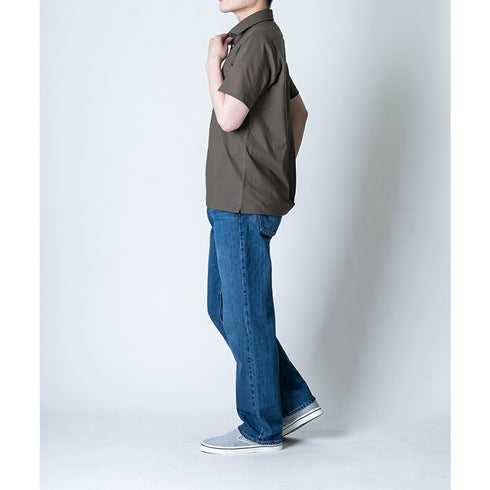 【日本製】 ポロシャツ メンズ 半袖 ビジネス 接触冷感 涼しい 無地 ワイドカラー 綿100% 強撚天竺 ホワイト(SPKJ23-032-wh)