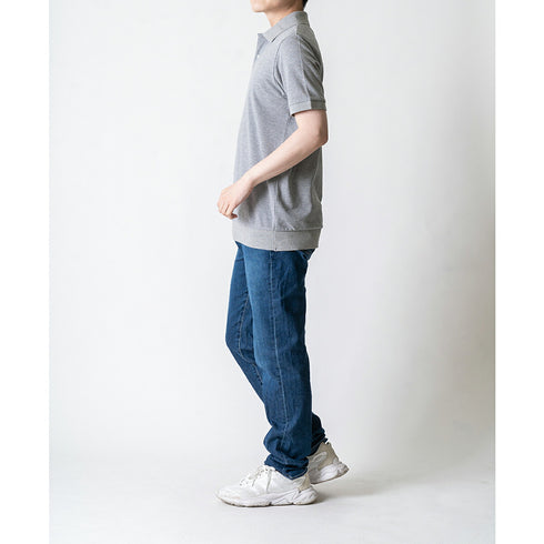 Short-sleeved polo shirt, polo shirt for men, made in Japan, short sleeve, 100% cotton, cool biz, spkj23-038