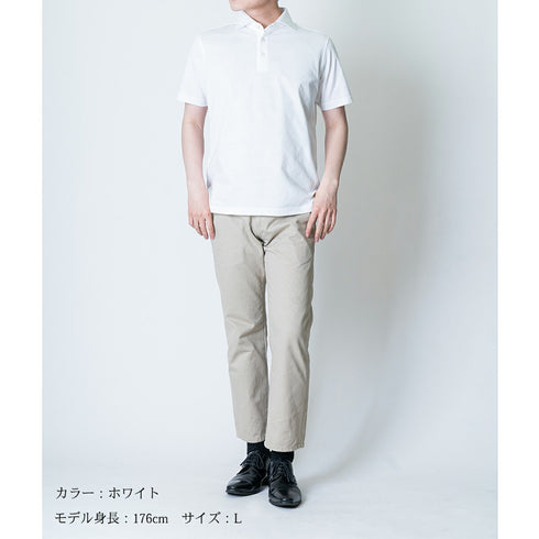 【日本製】 ポロシャツ メンズ 半袖 接触冷感 涼しい 吸水速乾 ワイドカラー カモフラージュ ブラック(SPKJ23-030-bk)