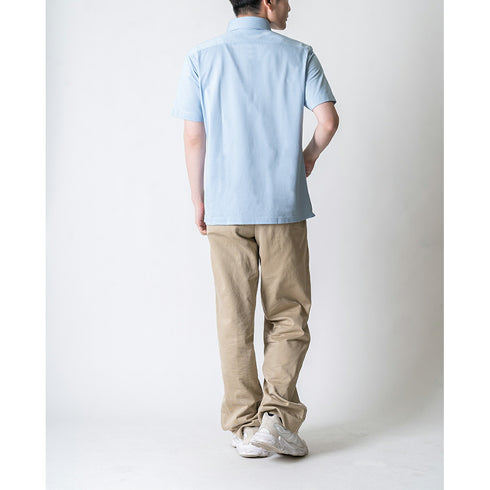 【日本製】 ポロシャツ メンズ 半袖 ビジネス 吸水速乾 イージーケア ノーアイロン 無地 ボタンダウン ネイビー(2021-PS6-na)