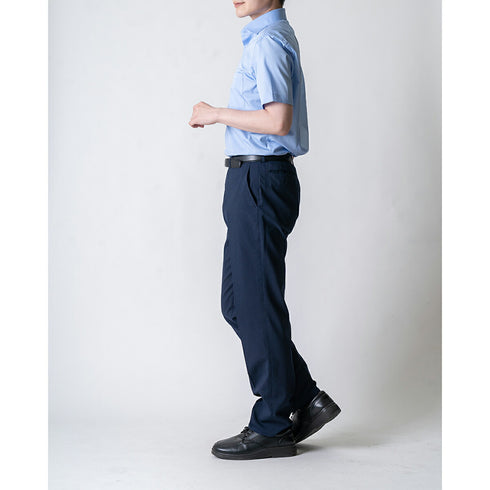 【日本製】 ワイシャツ メンズ ビジネス 半袖 綿100% スーピマコットン 無地 ワイドカラー ホワイト(2022-HSS25-wh)