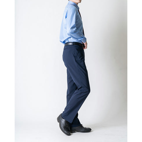 【日本製】 ワイシャツ メンズ ビジネス 長袖 ドレスシャツ 無地 レギュラーカラー コットンツイル 綿100% サックス(LFS22-006-sa)