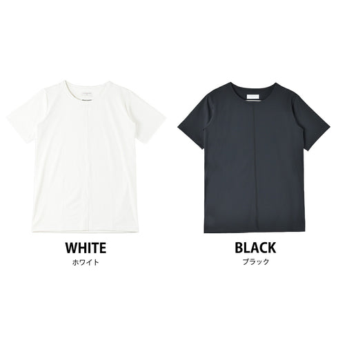 【日本製】 tシャツ 半袖 ユニセックス パフォーマンスtシャツ アドエルム エコ楽 無地 クルーネック 丸首 ベア天竺 エコ素材 ブラック(Makuake-W05-2-bk)