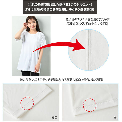 【日本製】 tシャツ 半袖 ユニセックス パフォーマンスtシャツ アドエルム エコ楽 無地 クルーネック 丸首 ベア天竺 エコ素材 ホワイト(Makuake-W05-2-wh)