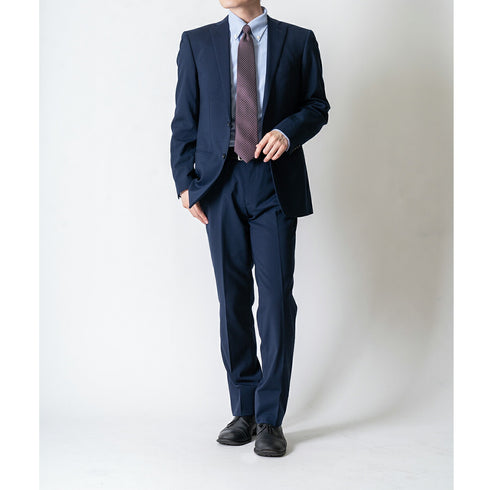 【日本製】 ワイシャツ メンズ 長袖 ビジネス ストレッチ イージーケア ノーアイロン ストライプ ボタンダウン ブルー(SNKJ22-021-bl)