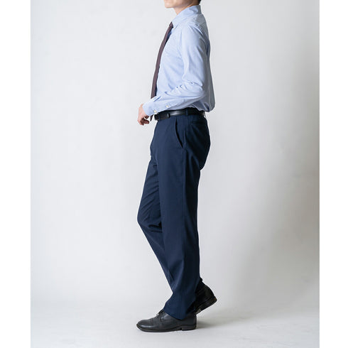 【日本製】 ワイシャツ メンズ 長袖 ビジネス ストレッチ イージーケア ノーアイロン ストライプ ボタンダウン グレー(SNKJ22-021-gr)