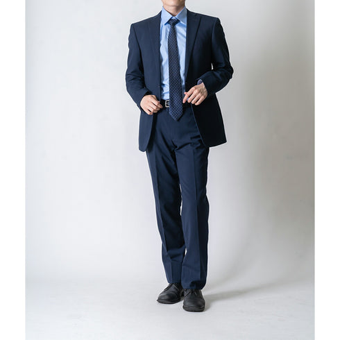 【日本製】ワイシャツ メンズ ビジネス 長袖 ドレスシャツ レギュラーカラー スーピマコットン 綿100% サックス(2021-ss10-sa)