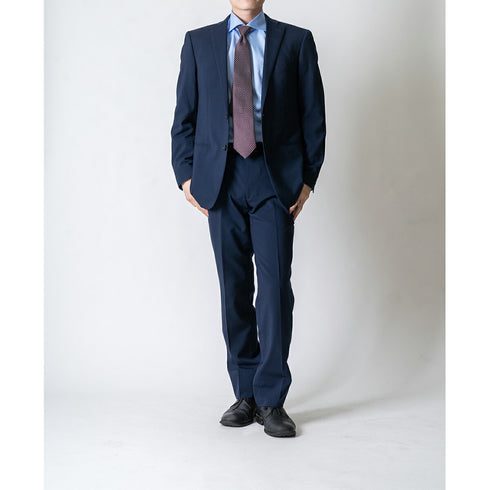 【日本製】ワイシャツ メンズ ビジネス 長袖 ドレスシャツ ワイドカラー スーピマコットン 綿100% サックス(2021-SS11-sa)