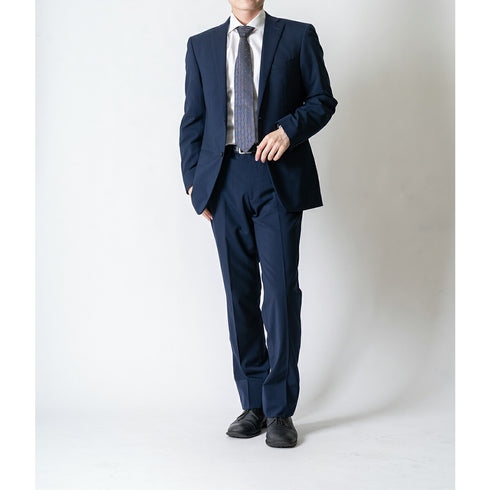 【日本製】ワイシャツ メンズ ビジネス 長袖 ドレスシャツ ワイドカラー スーピマコットン 綿100% サックス(2021-SS11-sa)