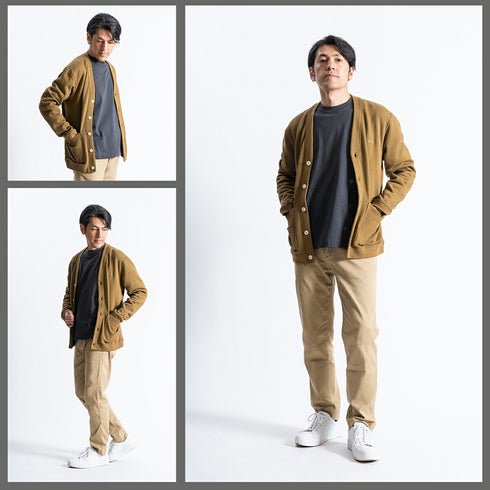 【日本製】 tシャツ メンズ 長袖 ゆったりサイズ クルーネック 丸首 無地 綿100% スムース天竺 ブラック(FL23FW-002-bk)