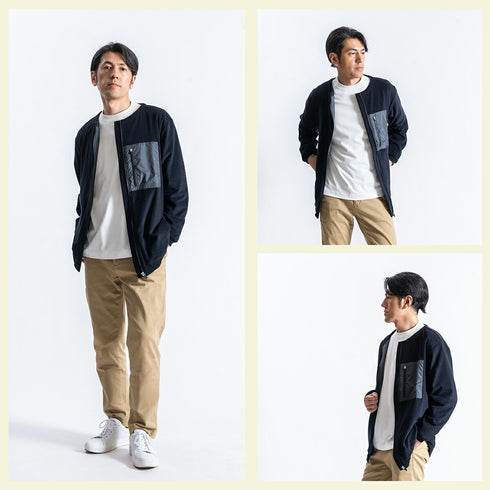 【日本製】 tシャツ メンズ 長袖 ゆったりサイズ クルーネック 丸首 無地 綿100% スムース天竺 ブラック(FL23FW-002-bk)