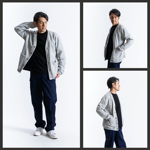 【日本製】 tシャツ メンズ 長袖 ゆったりサイズ クルーネック 丸首 無地 綿100% スムース天竺 ブラック(FL23FW-002-bk)