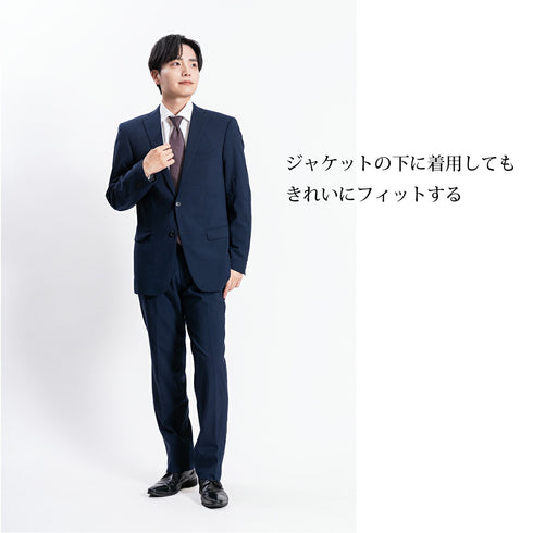 【日本製】 ワイシャツ メンズ 長袖 ビジネス イージーケア ノーアイロン 無地 ワイドカラー イージーフォーマルシャツ サックス(SNKN23-051-sa)