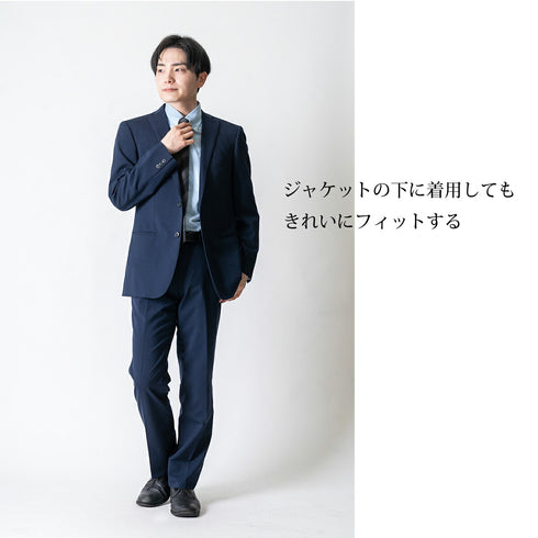 【日本製】 ワイシャツ メンズ ビジネス 長袖 イージーケア ノーアイロン 無地 ボタンダウン イージーフォーマルシャツ ホワイト(2021-SS22-wh)