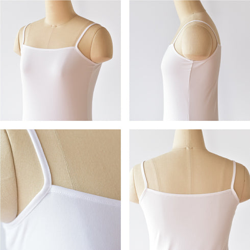 【日本製】 キャミソール レディース インナー 吸水速乾 UVカット 無地 エコ素材 ベア天竺 ブラック(FL24SS-008-bk)