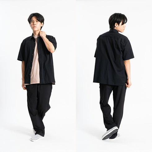 【日本製】 シャツ メンズ 半袖 大きいサイズ ワンポケット 無地 オーガニックコットン 綿100% ボックスシルエット ホワイト(FL24SS-002-wh)