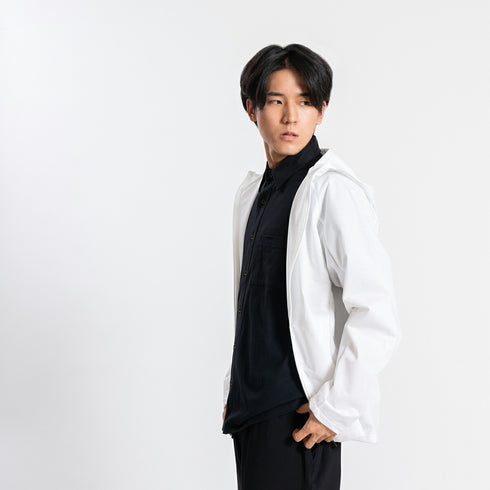 【日本製】 シャツ メンズ 半袖 大きいサイズ ワンポケット 無地 オーガニックコットン 綿100% ボックスシルエット ホワイト(FL24SS-002-wh)