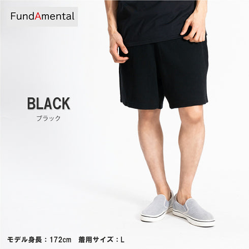 【日本製】 ハーフパンツ メンズ ひざ上 ショート ワッフル生地 綿100% 柔らかい 涼しい 無地 ネイビー(FL24SS-005-na)