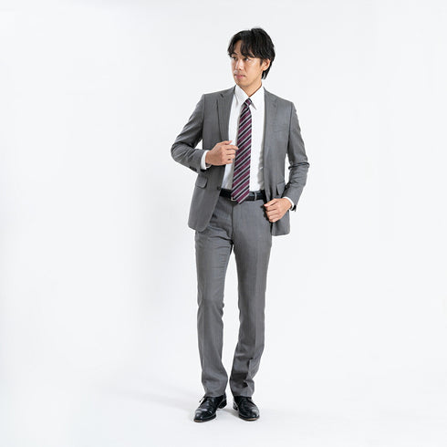 【日本製】 ワイシャツ メンズ ビジネス 長袖 スリムフィット 吸水速乾 ストレッチ ノーアイロン 無地 レギュラーカラー イージーフォーマルシャツ サックス(SNKN24-073FM-sa)