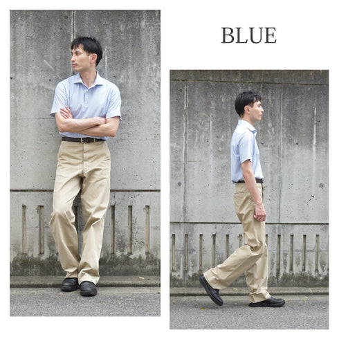 【日本製】 ポロシャツ メンズ 半袖 ビジネスカジュアル 形態安定 ストレッチ ワイドカラー ヘアラインストライプ パープル(SPKB24-072-pu)