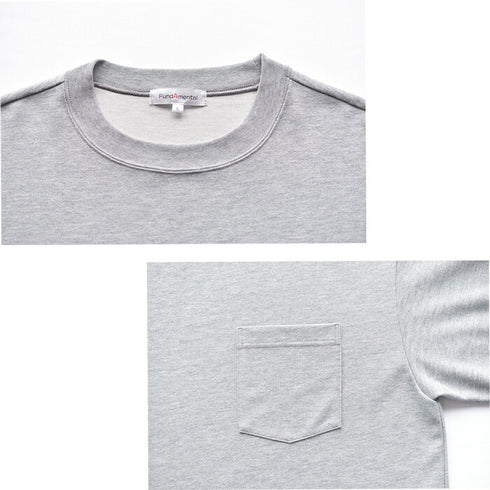 【日本製】 tシャツ メンズ 半袖 ビッグシルエット 吸水速乾 クルーネック ワンポケット 無地 デニム(FL24SS-009-de)