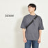 【日本製】 tシャツ メンズ 半袖 ビッグシルエット 吸水速乾 クルーネック ワンポケット 無地 デニム(FL24SS-009-de)